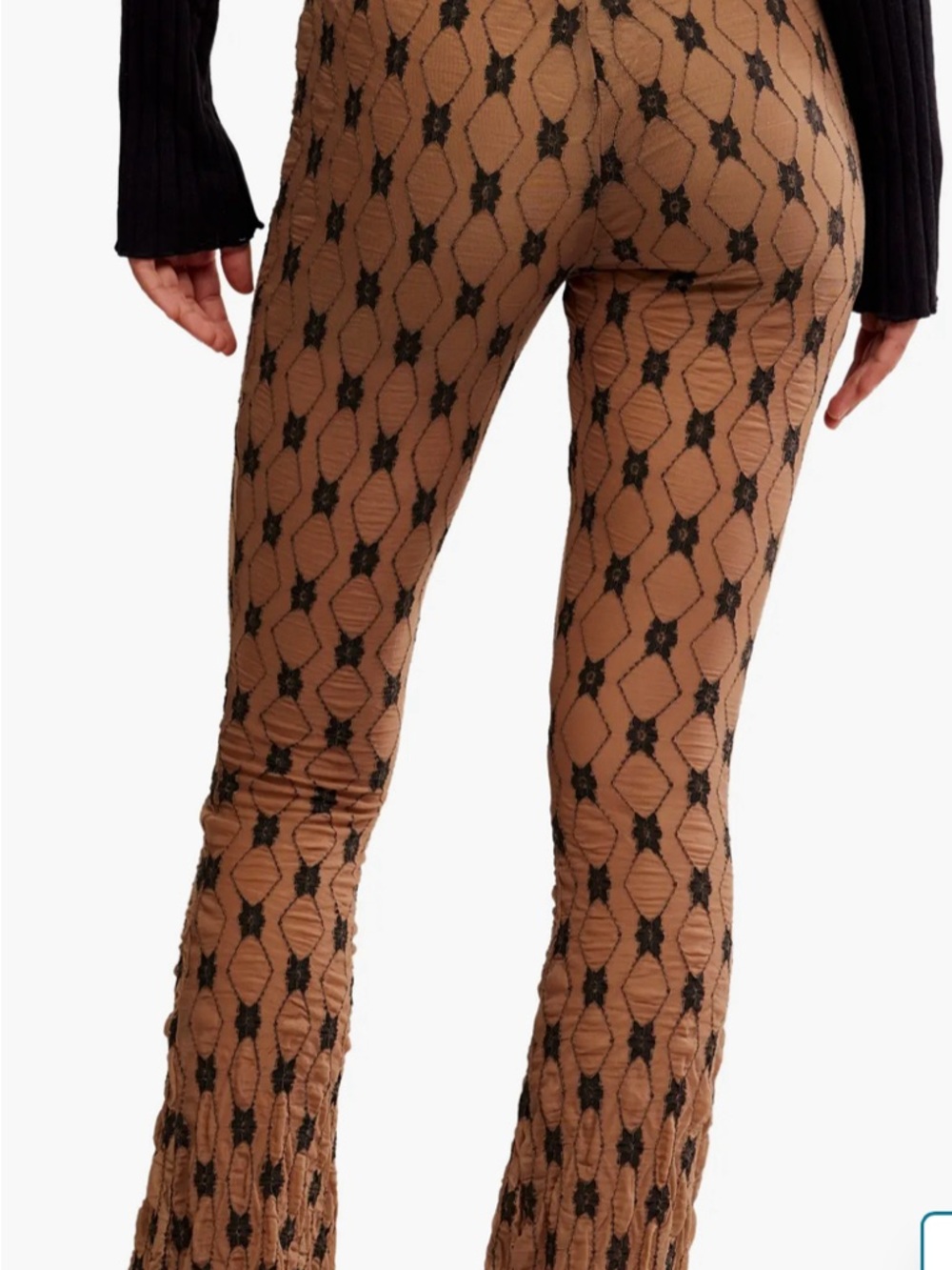 Free People Margot Lace Overlay Flared Pants🔥NWOT - Picture 5 of 11